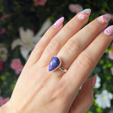 Load image into Gallery viewer, Adjustable Charoite 925 Sterling Silver Ring
