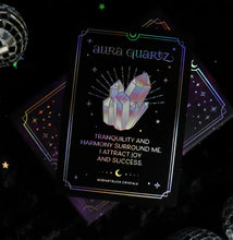 Load image into Gallery viewer, SILVER Crystal Affirmations Oracle Tarot Cards Card Original Deck - By Moonstruck Crystals
