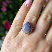 Load image into Gallery viewer, Adjustable Purple Jade Jadeite 925 Sterling Silver Ring
