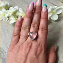 Load image into Gallery viewer, Rose Quartz 925 Silver Ring -  Size P 1/2 - Q
