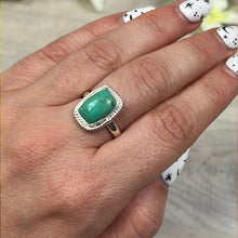 Load image into Gallery viewer, Cornish Turquoise 925 Sterling Silver Ring - Size N 1/2
