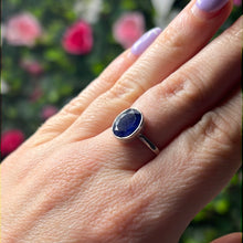 Load image into Gallery viewer, Kyanite Facet 925 Silver Ring -  Size O
