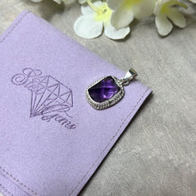 Load image into Gallery viewer, Amethyst Raw - 925 Sterling Silver Pendant
