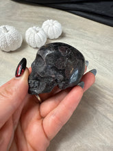 Load image into Gallery viewer, Arfvedsonite Skull (garnet)
