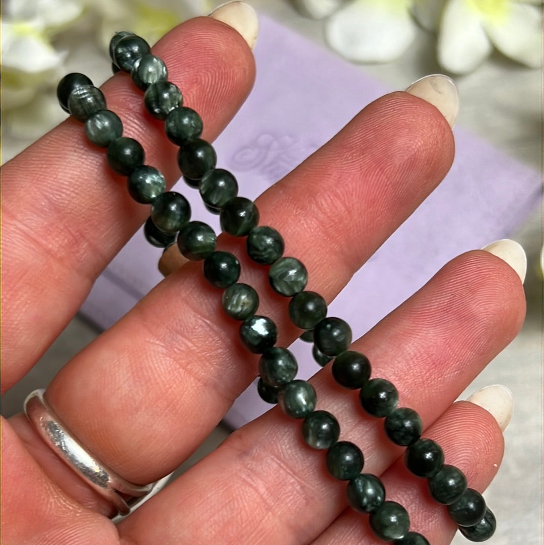 Seraphinite 4mm Bracelet