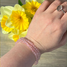 Load image into Gallery viewer, Pink Topaz Trio Wrap around Bead Bracelet / Necklace
