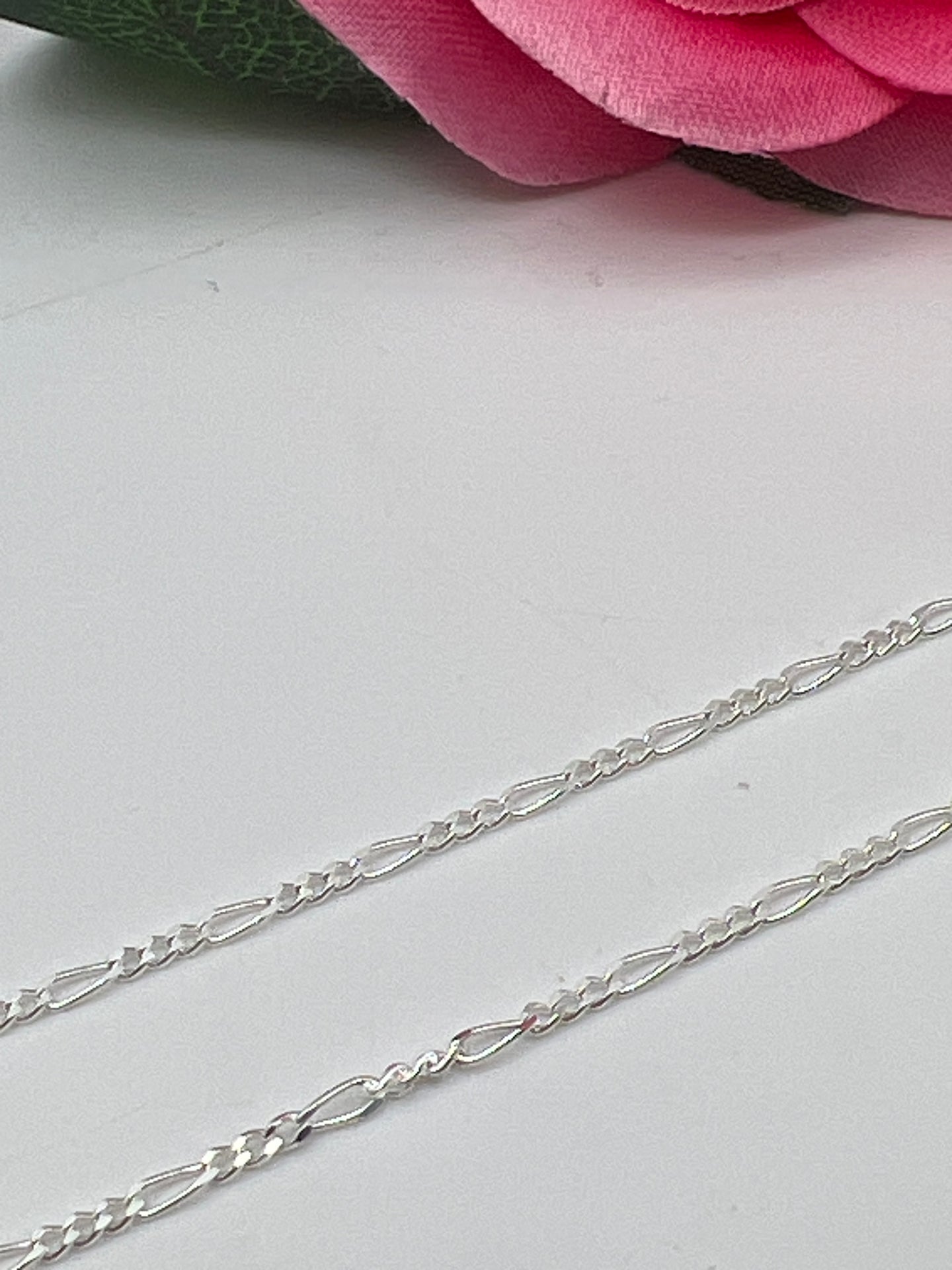 Figaro Sterling Silver 925 Chain 18''