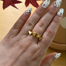 Load image into Gallery viewer, 18K GOLD Trio Butterfly Stacker Ring
