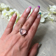 Load image into Gallery viewer, Rose Quartz 925 Silver Ring -  Size P 1/2 - Q
