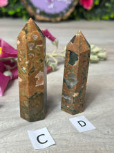 Load image into Gallery viewer, Rhyolite Rainforest Jasper Tower Point
