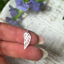 Load image into Gallery viewer, Open Angel Wing Feather 925 Sterling Silver Pendant Charm
