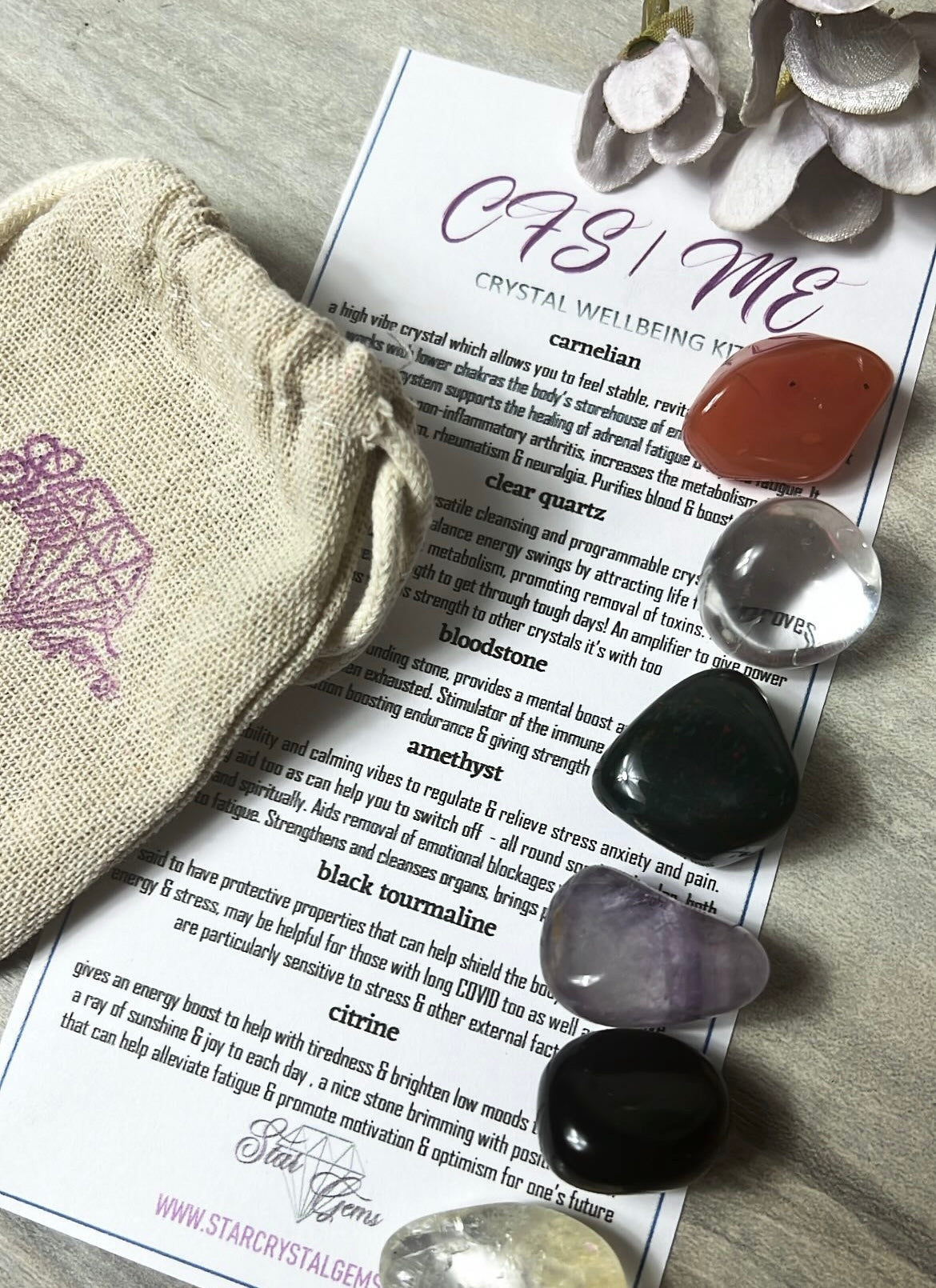 Starcrystalgems - CFS ME Chronic Fatigue - Tumblestone Kit