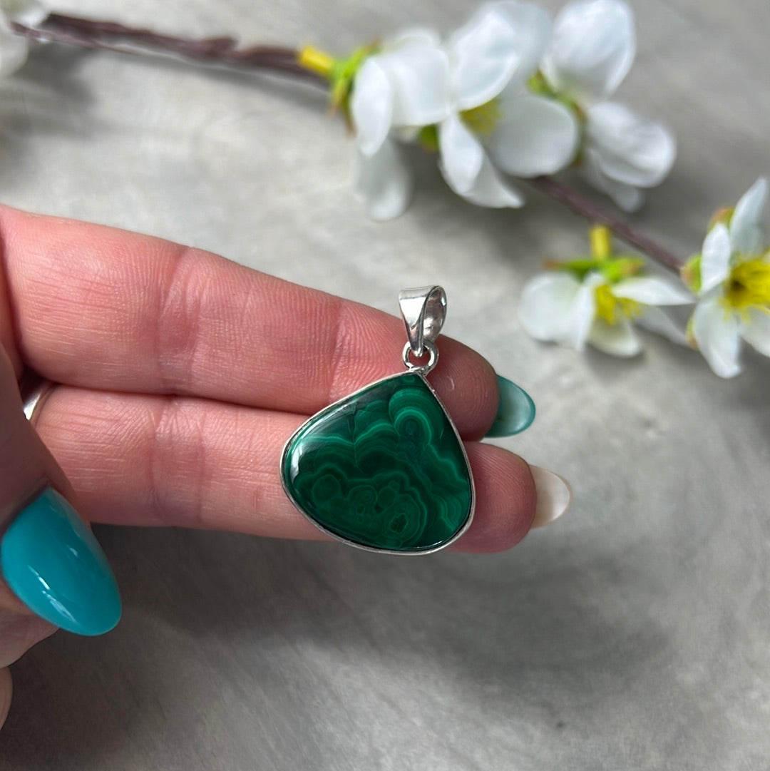 Malachite 925 Sterling Silver Pendant