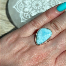 Load image into Gallery viewer, Larimar 925 Silver Ring -  Size K
