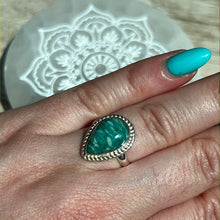 Load image into Gallery viewer, Amazonite 925 Silver Ring -  Size L - L 1/2 -  AA GRADE
