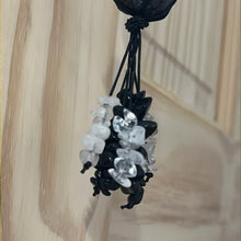 Load image into Gallery viewer, Protection Cleansing Selenite &amp; Raw Tourmaline Macrame Door Hanger
