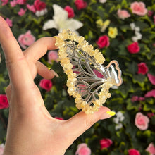 Load image into Gallery viewer, Butterfly Gemstone Chip Hair Clip
