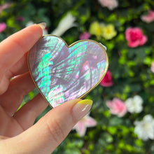 Load image into Gallery viewer, Abalone Shell Heart Phone Pop Sock Socket
