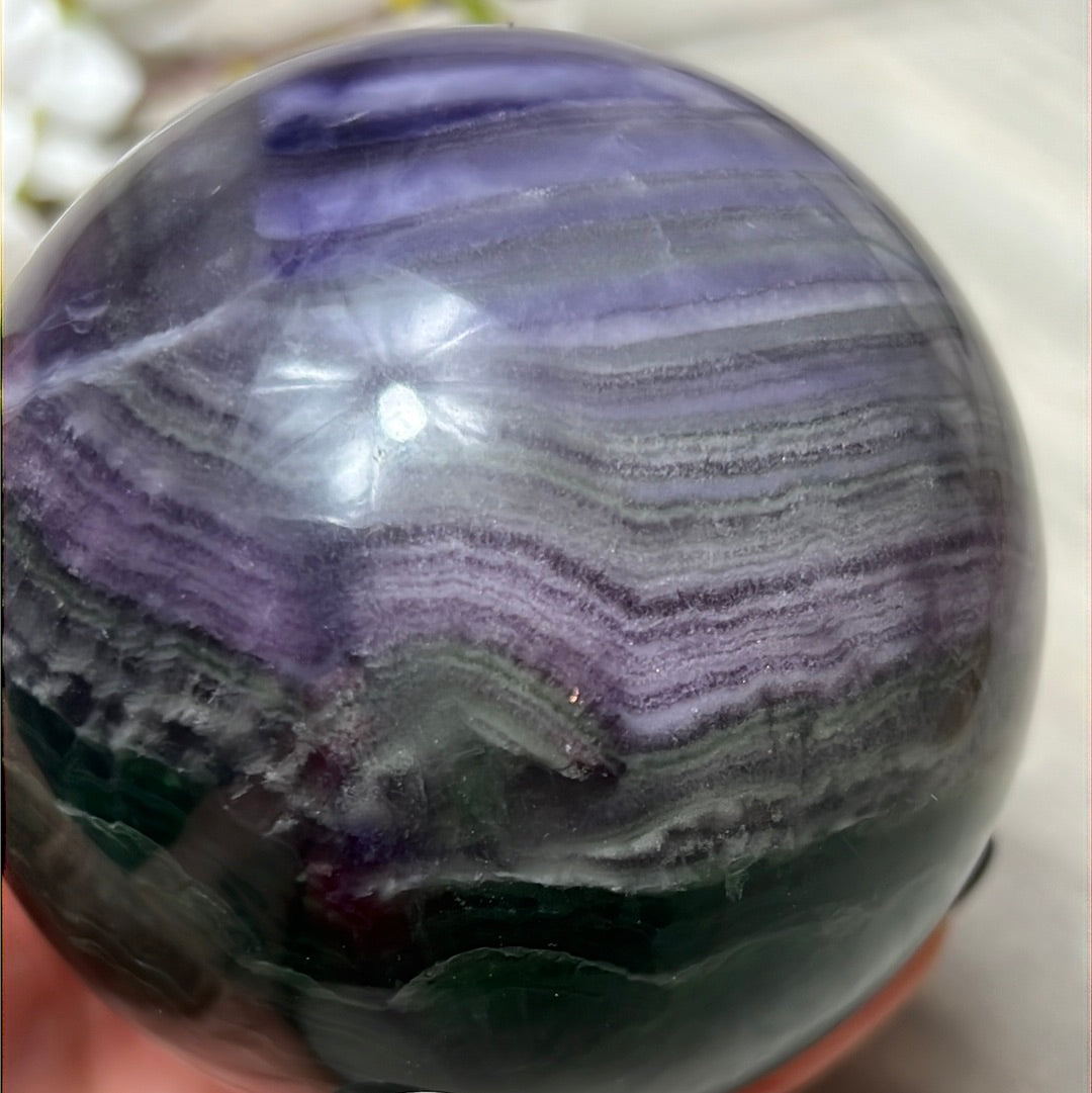 Silky Fluorite Sphere