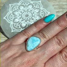 Load image into Gallery viewer, Larimar 925 Silver Ring -  Size K
