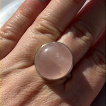 Load image into Gallery viewer, Rose Quartz 925 Sterling Silver Ring - Size P 1/2
