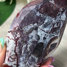 Load image into Gallery viewer, AA Purple Mexican Agate Flame Freeform
