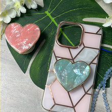 Load image into Gallery viewer, Abalone Shell Heart Phone Pop Sock Socket
