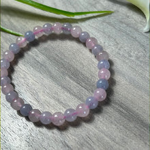 Load image into Gallery viewer, Rose Quartz &amp; Aquamarine Elasticated Bracelet
