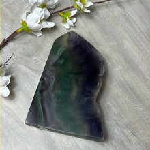 Load image into Gallery viewer, Large Druzy Fluorite Tower Point
