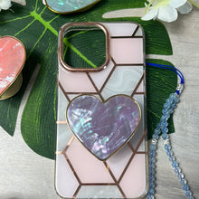 Load image into Gallery viewer, Abalone Shell Heart Phone Pop Sock Socket
