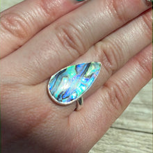 Load image into Gallery viewer, Abalone Shell 925 Silver Ring -  Size P 1/2 - Q
