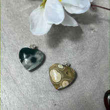 Load image into Gallery viewer, Ocean Jasper 925 Sterling Silver Heart Pendant
