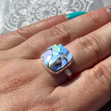 Load image into Gallery viewer, Abalone Shell 925 Silver Ring -  Size N - N 1/2
