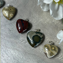 Load image into Gallery viewer, Ocean Jasper 925 Sterling Silver Heart Pendant
