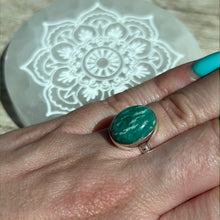 Load image into Gallery viewer, Amazonite 925 Silver Ring - Size L 1/2 - M AA GRADE
