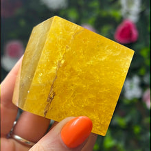 Load image into Gallery viewer, Yellow Dendritic Fluorite Cube
