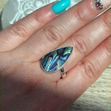 Load image into Gallery viewer, Abalone Shell 925 Silver Ring -  Size P 1/2 - Q
