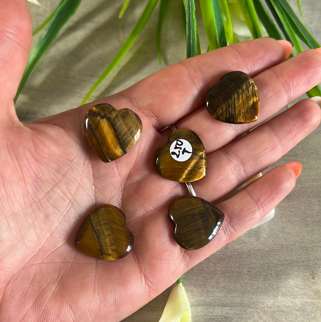 Tigers Eye Mini Heart