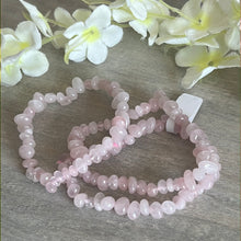 Load image into Gallery viewer, Rose Quartz Smooth Chip Bracelet
