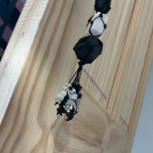 Load image into Gallery viewer, Protection Cleansing Selenite &amp; Raw Tourmaline Macrame Door Hanger
