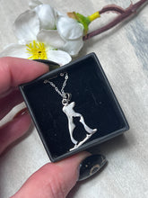 Load image into Gallery viewer, Cat &amp; Dog Silhouette 925 Sterling Silver Pendant
