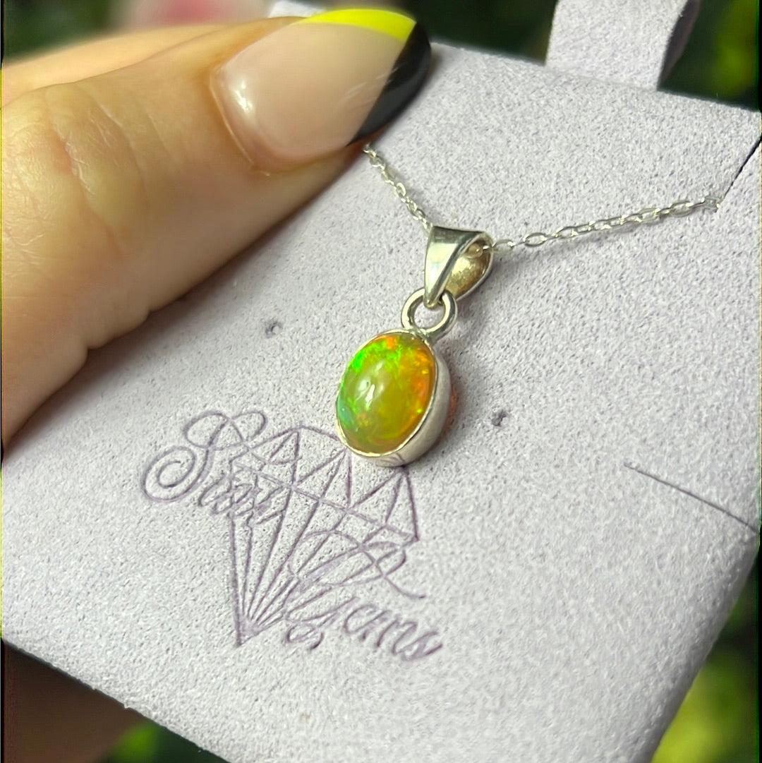 Ethiopian Opal 925 Sterling Pendant