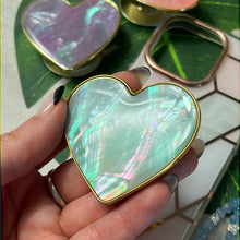 Load image into Gallery viewer, Abalone Shell Heart Phone Pop Sock Socket
