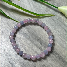 Load image into Gallery viewer, Rose Quartz &amp; Aquamarine Elasticated Bracelet
