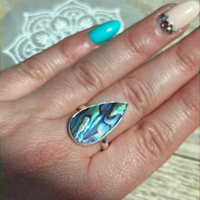 Load image into Gallery viewer, Abalone Shell 925 Silver Ring -  Size P 1/2 - Q
