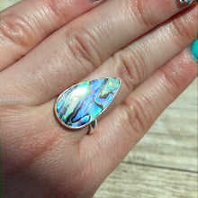 Load image into Gallery viewer, Abalone Shell 925 Silver Ring -  Size P 1/2 - Q
