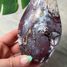 Load image into Gallery viewer, AA Purple Mexican Agate Flame Freeform
