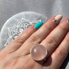 Load image into Gallery viewer, Rose Quartz 925 Sterling Silver Ring - Size P 1/2
