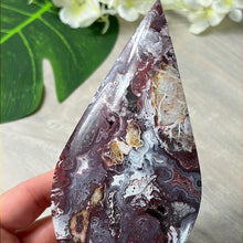 Load image into Gallery viewer, AA Purple Mexican Agate Flame Freeform
