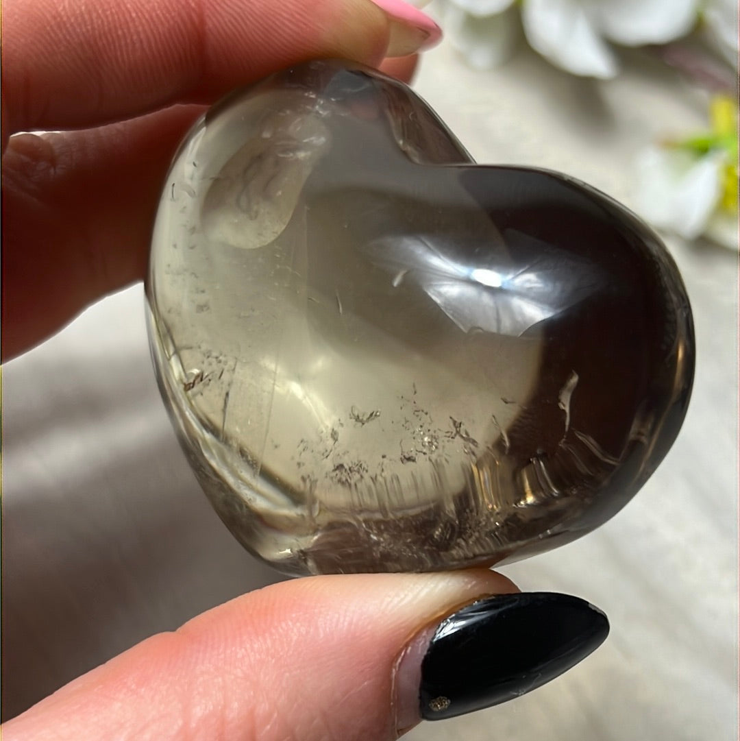 Zambian Citrine Smoky Heart